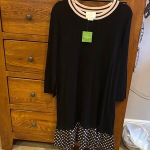 Kate Spade Navy Dress with maroon Accents. See photos for details.